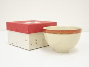 加藤藤山造　金襴手帯山水文茶碗